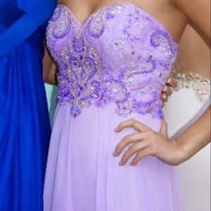 Long prom dress purple (lavender)